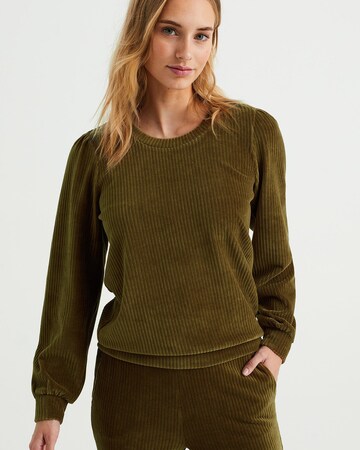 WE Fashion Sweatshirt in Groen: voorkant