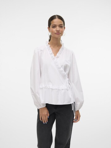VERO MODA Blouse 'AYA' in Wit: voorkant
