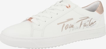 TOM TAILOR Låg sneaker i vit: framsida