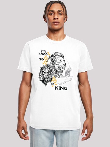 F4NT4STIC T-Shirt 'Disney König der Löwen Movie It's Good To Be King' in Weiß: Vorderseite