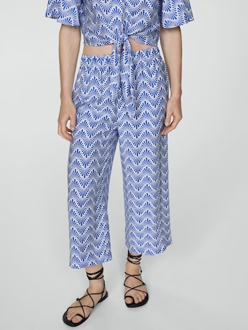 Wide Leg Pantalon MANGO en bleu : devant