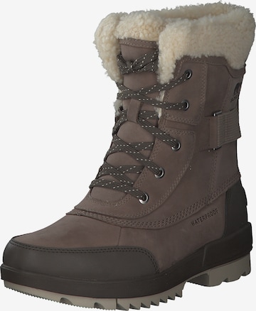 SOREL Lace-Up Ankle Boots 'Torino II' in Brown: front