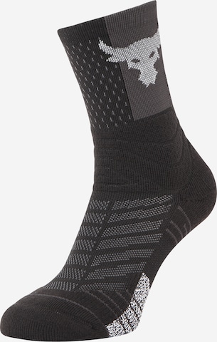 UNDER ARMOUR Athletic Socks 'Project Rock Playmaker' in Black: front