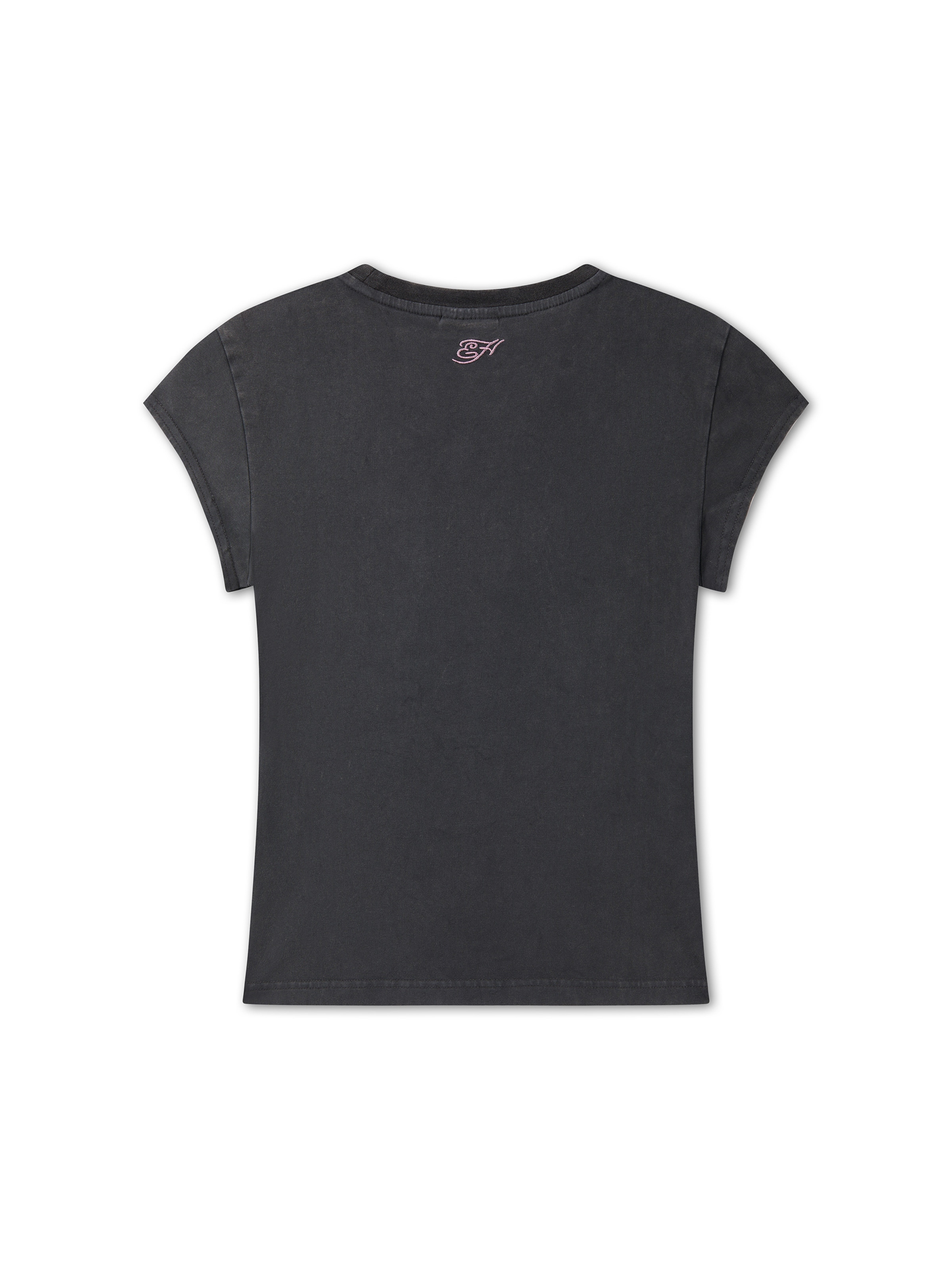 Ed Hardy T-Shirt 'Blumen-Totenkopf' in Grau