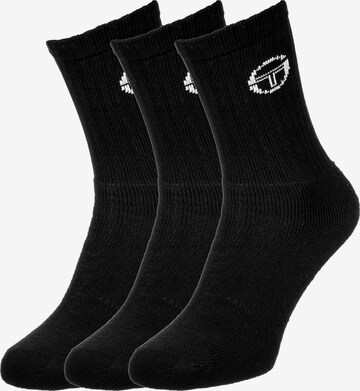 Chaussettes 'Terry' Sergio Tacchini en noir : devant