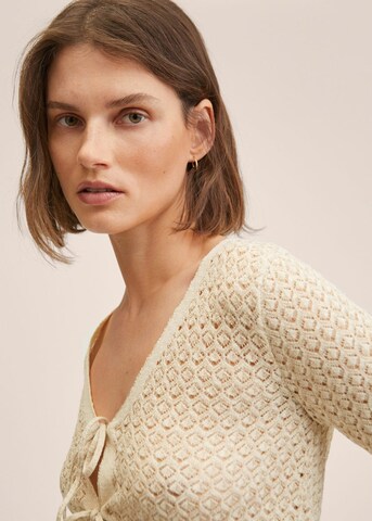 MANGO Knit Cardigan 'Paris' in Beige