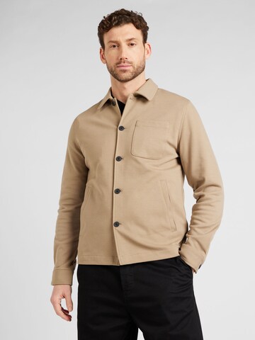 Lindbergh Comfort fit Tussenjas in Beige: voorkant