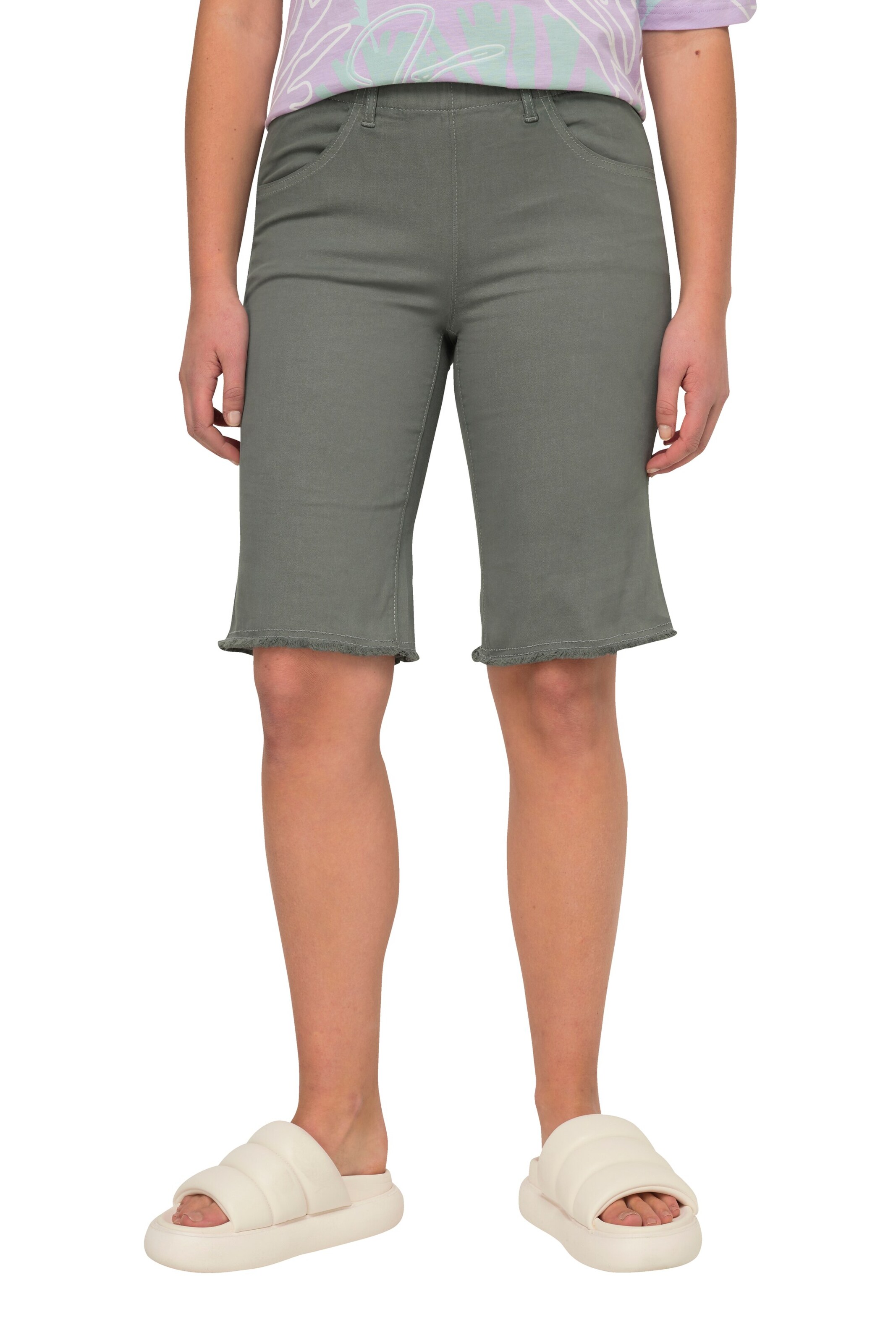 LAURASØN Regular Broek in Groen: voorkant