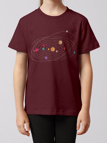 T-Shirt ' Sonnensystem ' watabout.kids en rouge : devant