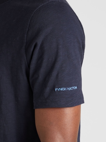 FYNCH-HATTON Shirt 'Slub' in Blauw