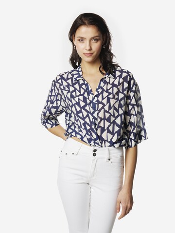 KOROSHI - Blusa en azul: frente