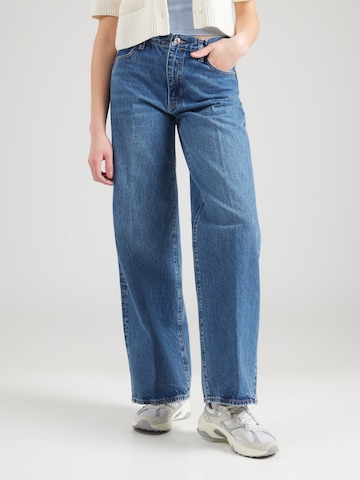 FRAME Wide leg Jeans 'THE STROLL' in Blauw: voorkant