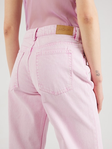 Monki Szeroka nogawka Jeansy w kolorze fioletowy