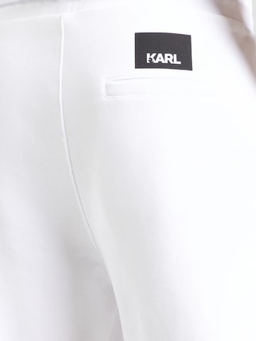 Karl Lagerfeld Normální Kalhoty – bílá