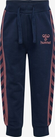 Hummel Regular Workout Pants in Blue: front