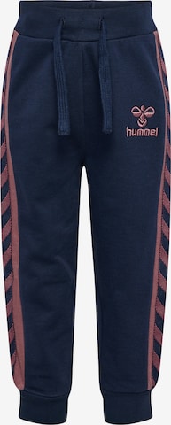 Hummel Regular Workout Pants in Blue: front