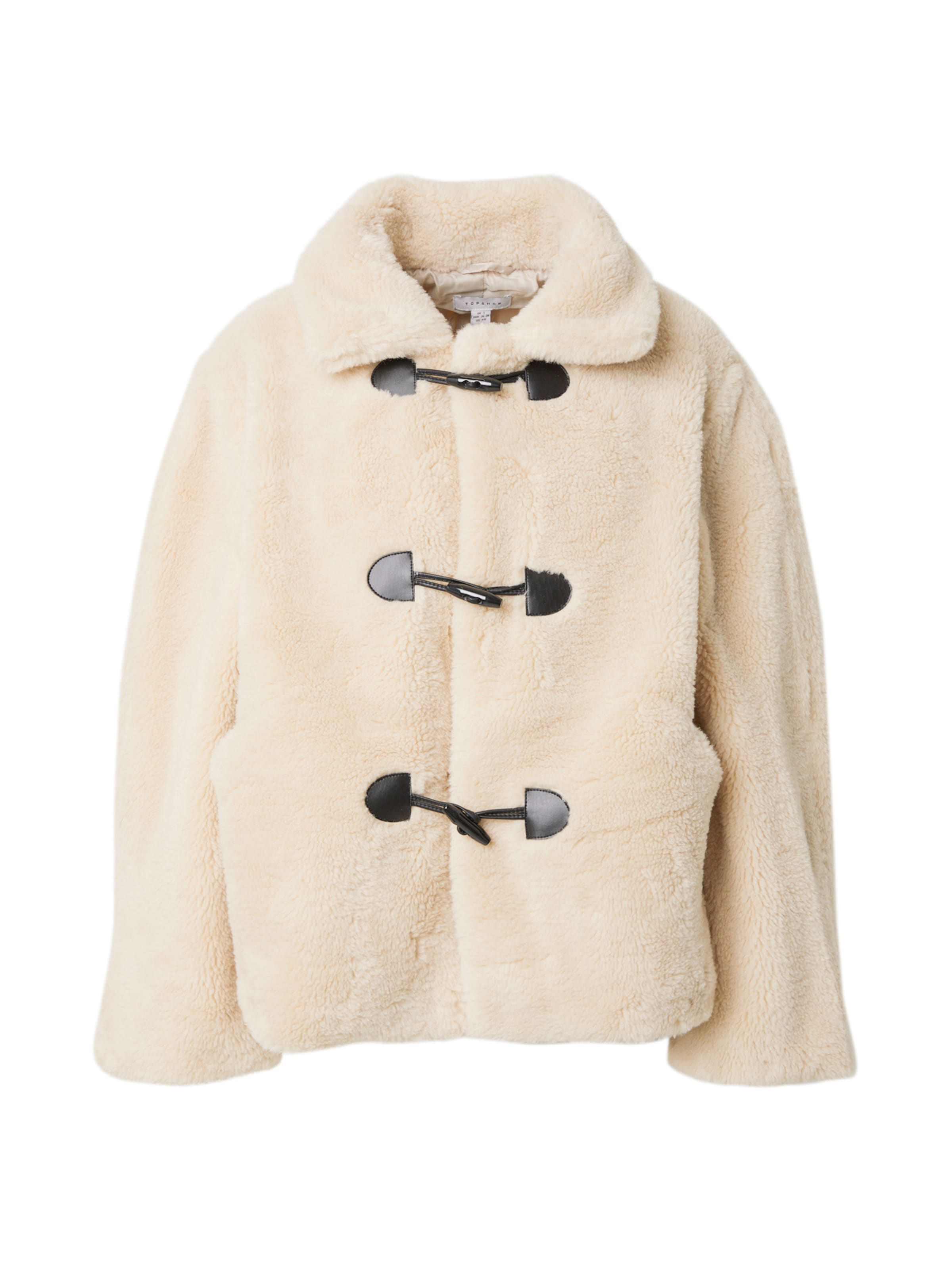 TOPSHOP Between-seasons coat in Beige: front