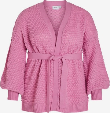 Cardigan EVOKED en rose : devant