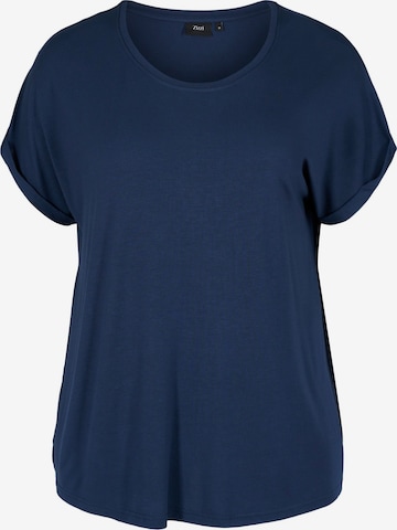 T-shirt 'Eviolet' Zizzi en bleu : devant