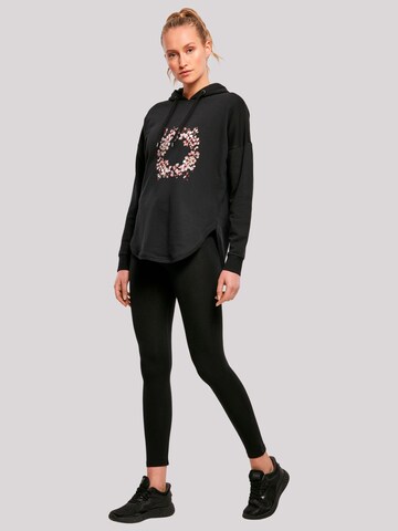 Sweat-shirt 'Rosa Frühlings Blumenkranz Dekor' F4NT4STIC en noir