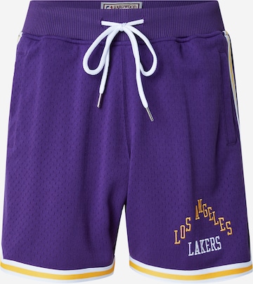 Mitchell & Ness Szabványos Nadrág 'LA Lakers' - lila: elől