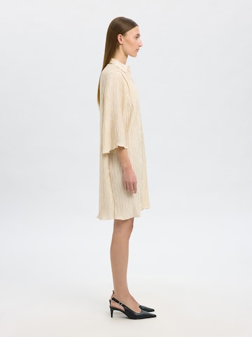 SELECTED FEMME Shirt dress 'SLFELMA' in Beige