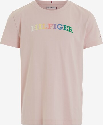 T-Shirt TOMMY HILFIGER en rose : devant