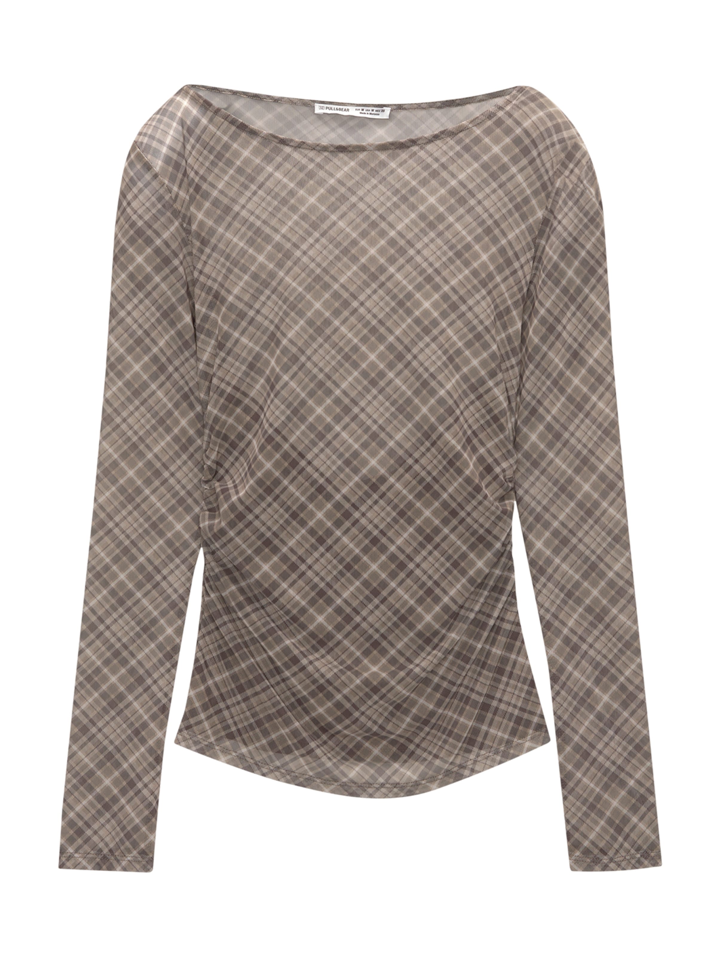 Pull&Bear Póló - barna: elől