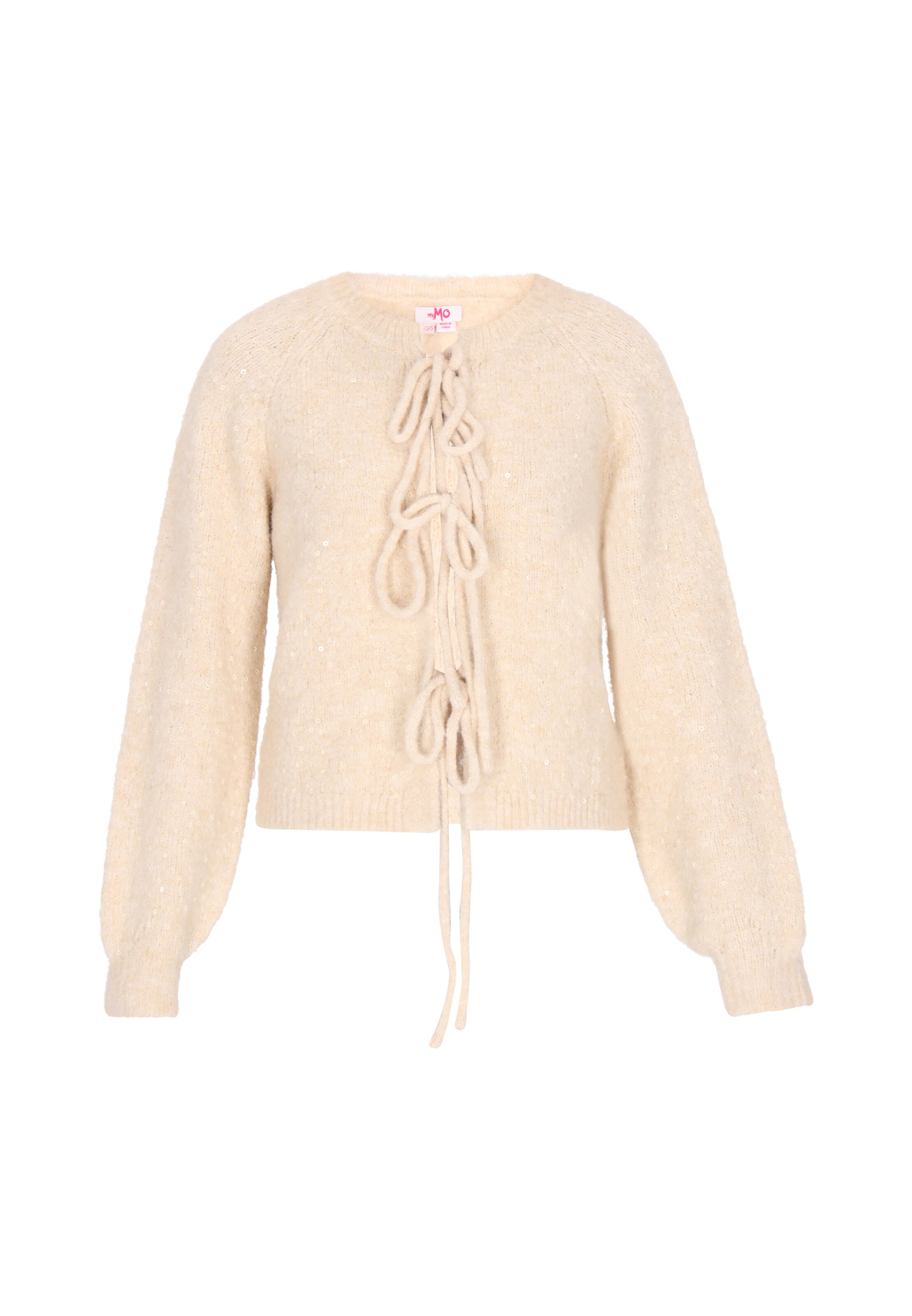 MYMO Knit cardigan in Beige: front