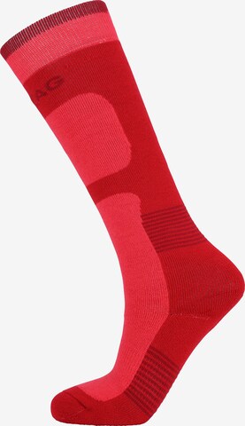 ZigZag Athletic Socks 'Tippy' in Red: front