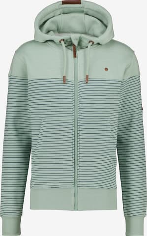 Alife and Kickin Zip-Up Hoodie in Green: front