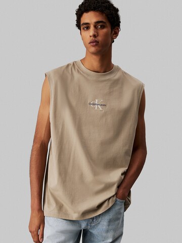 Calvin Klein Jeans Shirt in Beige: front