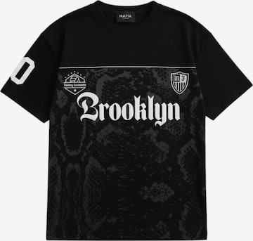 Kleidermafia Paita 'Oversize Brooklyn T-shirt - Black and Anthracite' värissä musta: etupuoli