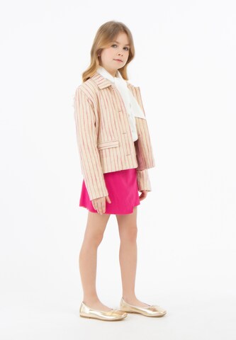 Blazer di faina in rosa