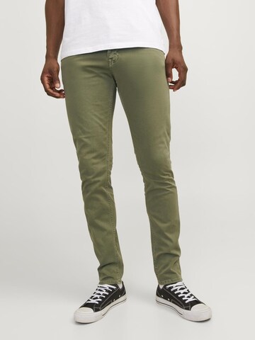 Coupe slim Jean 'Glen Blaine' JACK & JONES en vert : devant