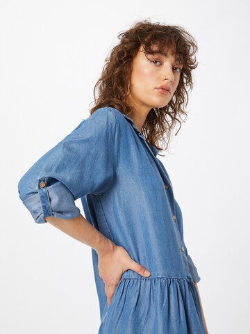 True Religion - Vestido camisero en azul