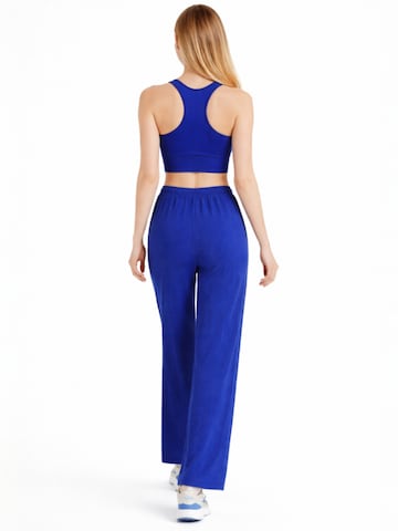 Wide Leg Pantalon 'FLORYN – Palazzohose Crinkle' fashionshowcase en bleu