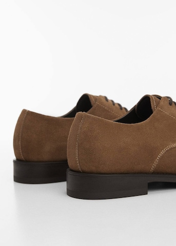 MANGO MAN Lace-Up Shoes in Brown