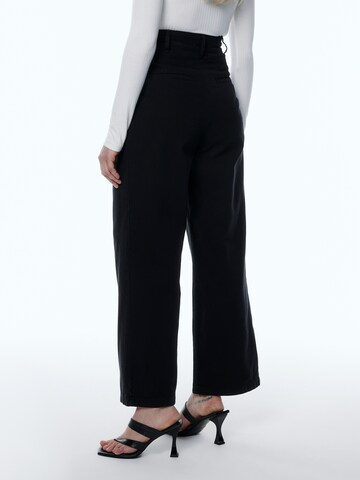 EDITED Wide leg Pleat-front jeans 'Ellis' in Black