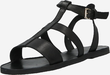 ABOUT YOU Strap Sandals 'Malou' in Black: front