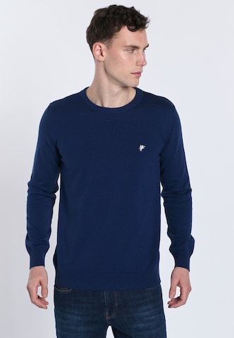 DENIM CULTURE Sweter 'NARCISO' w kolorze niebieski: przód