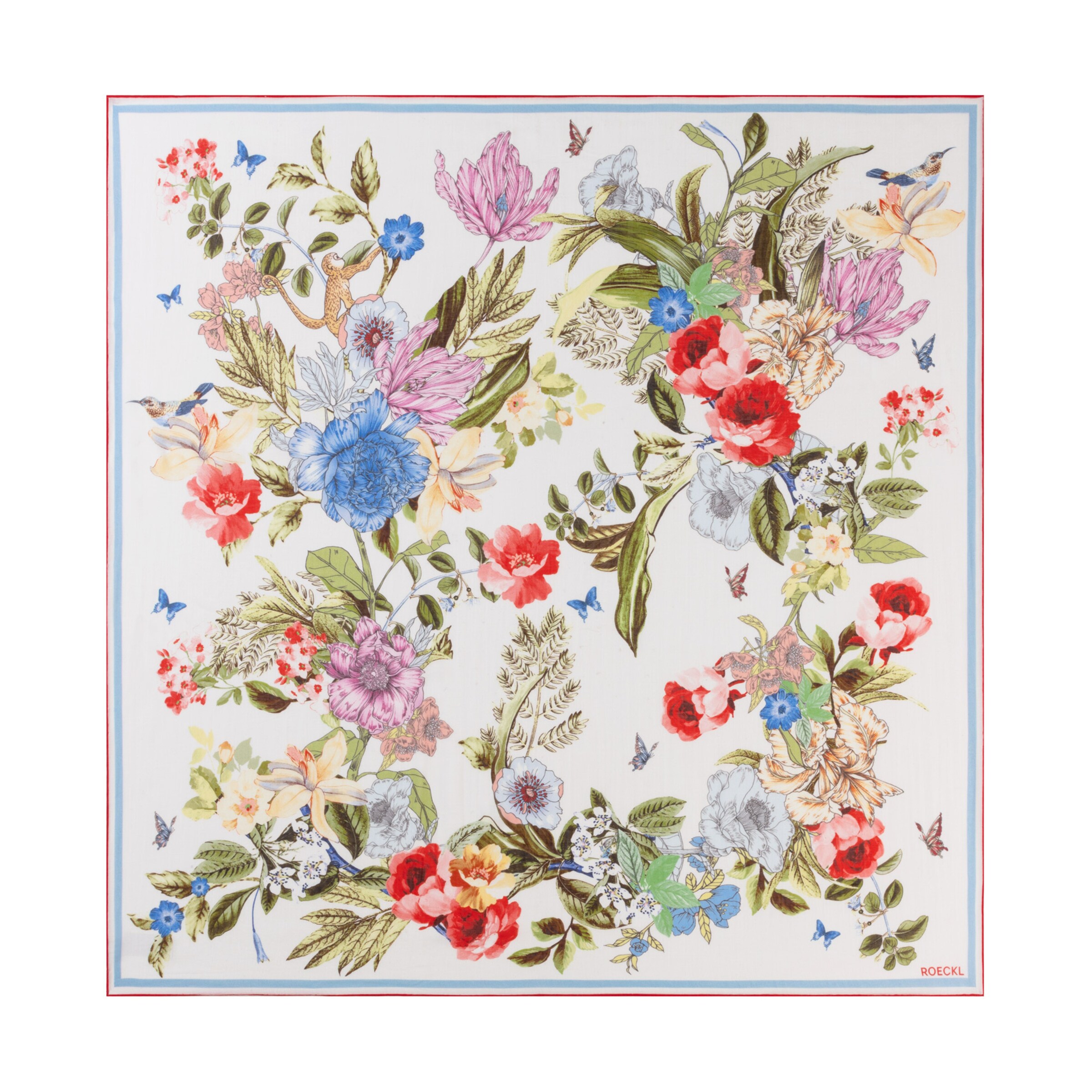 Foulard 'FLOWER BOUQUET' di Roeckl in colori misti: frontale