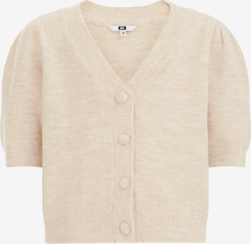 WE Fashion Knit Cardigan in Beige: front