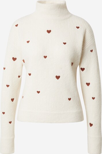 Fabienne Chapot Jersey en caramelo / blanco lana, Vista del producto