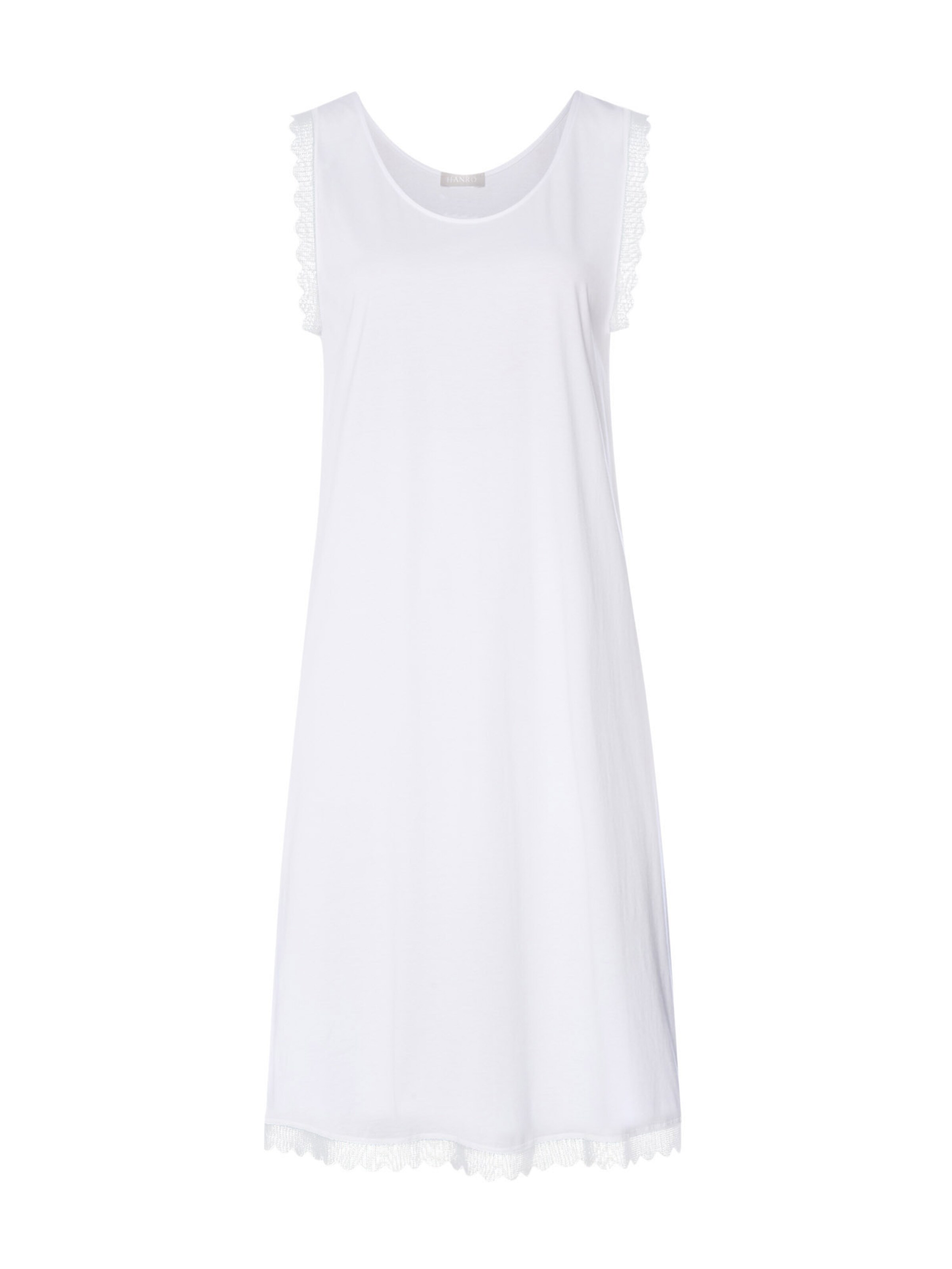 Hanro Nightgown ' Inaya ' in White: front