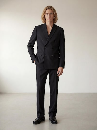 ARMIE Sakko 'The Anders Relaxes Fit Double-breasted Blazer'‌‌‌ in 46 in schwarz, Produktansicht