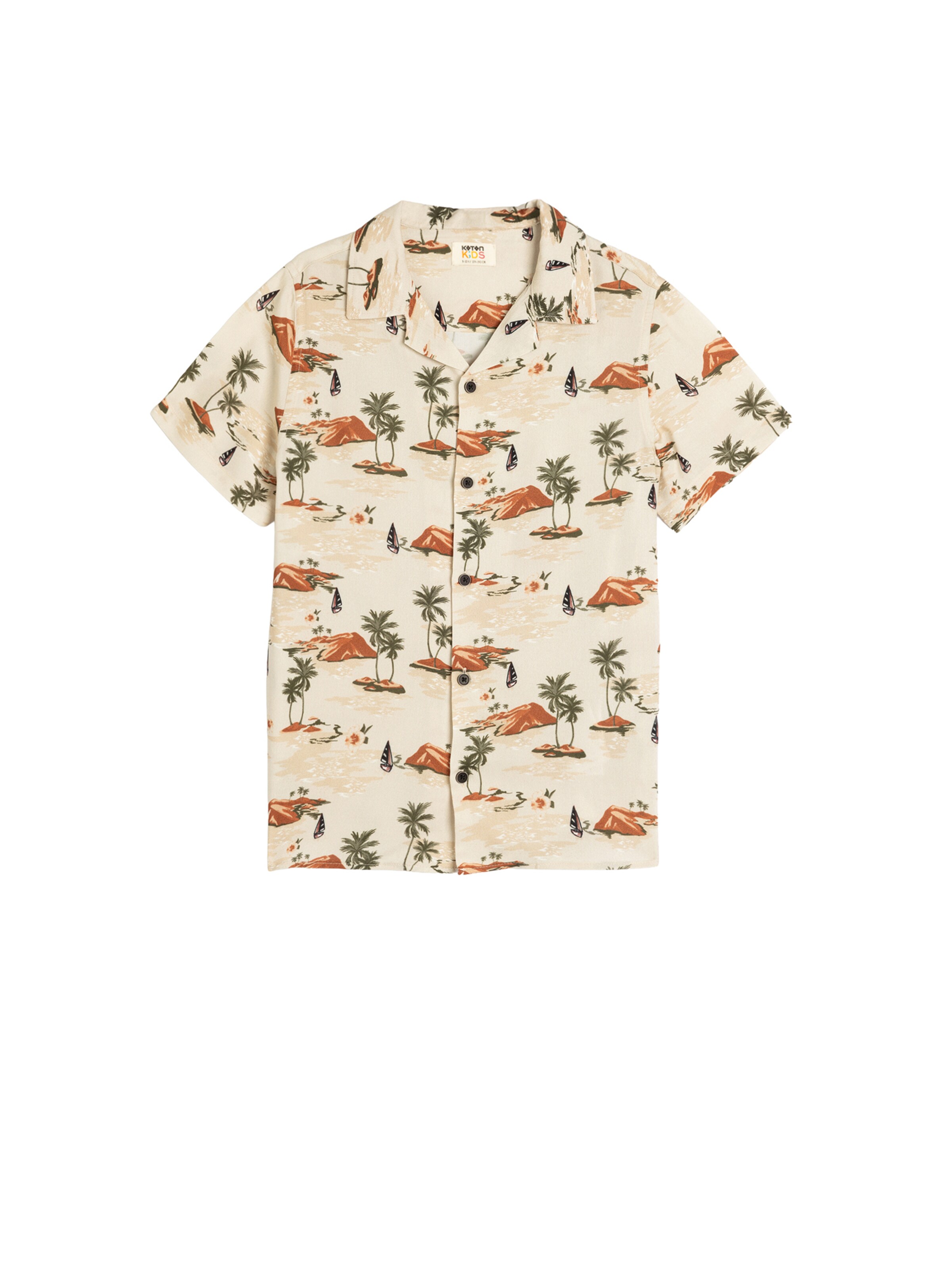 Koton Comfort fit Button up shirt in Beige: front