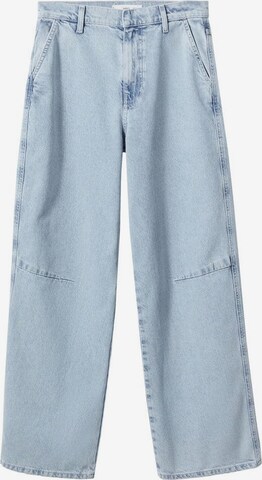 MANGO Tapered Jeans in Blauw: voorkant