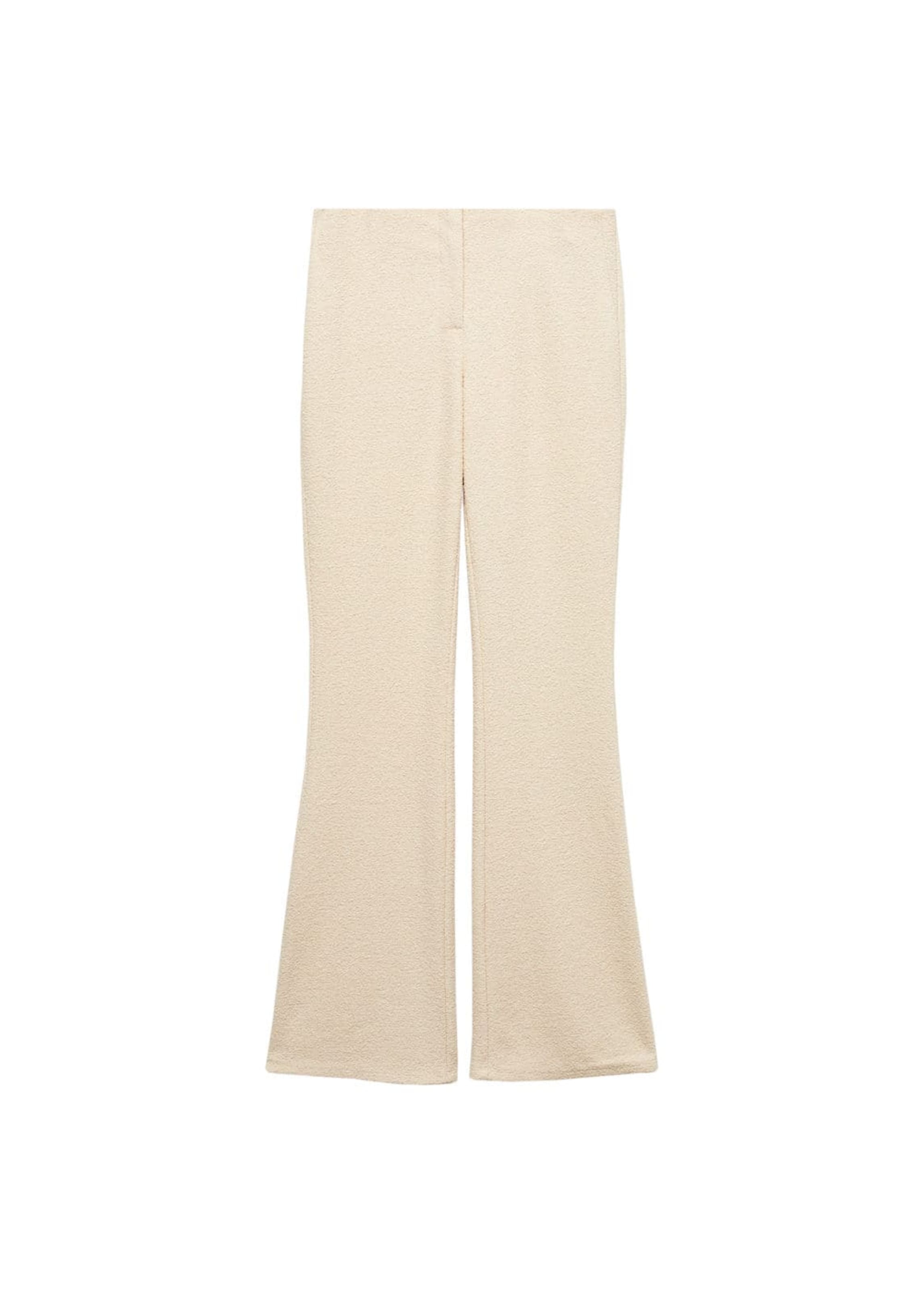 MANGO Bootcut Spodnie 'Demi' w kolorze biały: przód