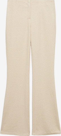 MANGO Bootcut Spodnie 'Demi' w kolorze biały: przód